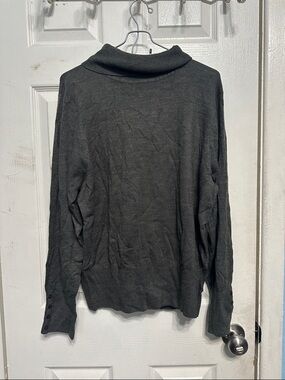 JM Collection Charcoal Gray Cowl Neck Sweater